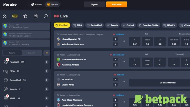 In-Play Betting & Live Betting