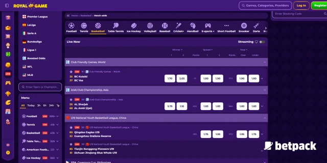 RoyalGame Odds