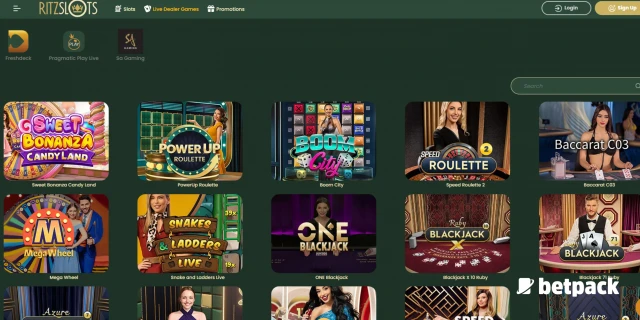 Ritz Slots Available Games