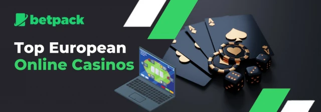 Laptop with poker game, playing cards, chips, and dice, with the text