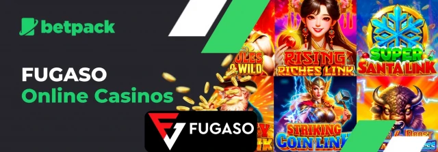 FUGASO games with goldens and FUGASO logo.