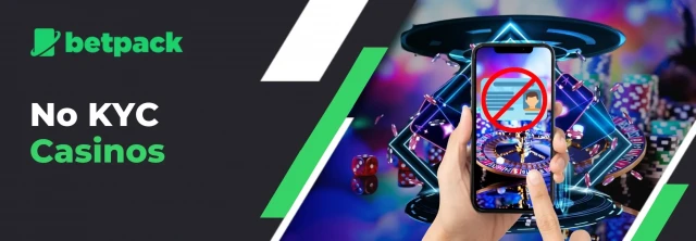 no kyc casino sites: dice, cell phone, hands and poker chips