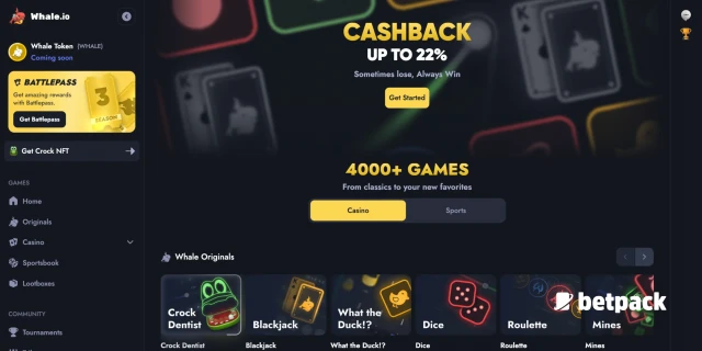Whale.io Casino Overview