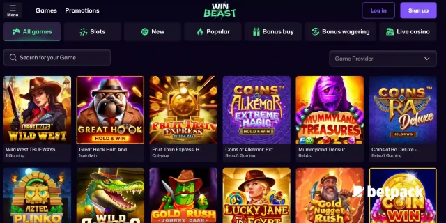 Winbeast Casino Games Overview