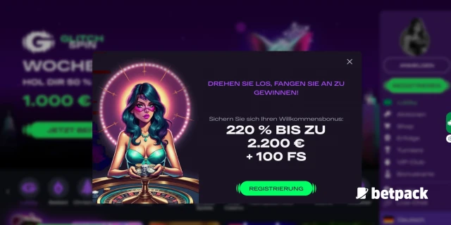 GlitchSpin Casino Bonus Übersicht