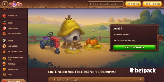 Roostino Casino VIP Programm Überblick