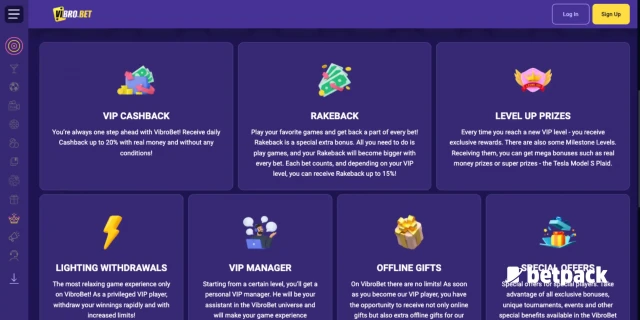 Vibrobet Casino VIP Club Overview