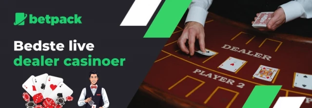 Banner for live casinoer i Danmark med ægte dealere og spil i realtid.