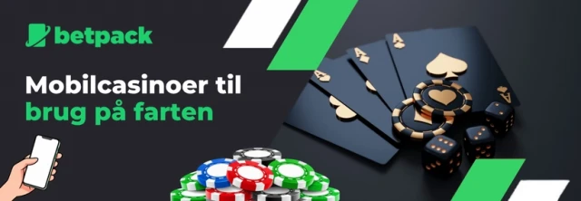 Banner for mobilcasinoer med spil på farten og en problemfri oplevelse.
