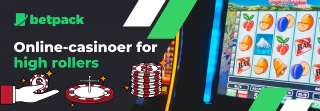 Banner for Highroller casinoer med eksklusive bonusser og VIP-behandling