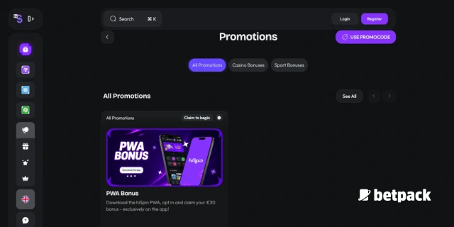 HiSpin Casino Bonus Overview All Promotions