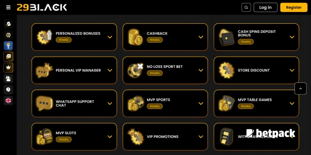 29Black Casino VIP Club Overview