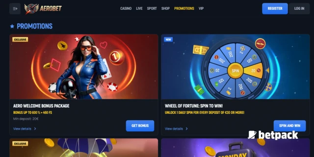 Aerobet Casino Bonus Overview