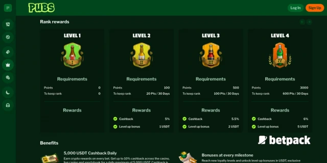 Pubs Casino Loyalty Program Overview