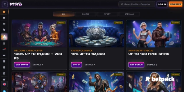 MadCasino Bonus Overview