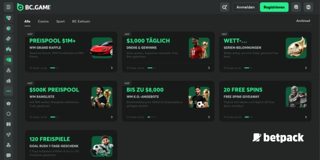 BC.Game Casino Bonus Übersicht