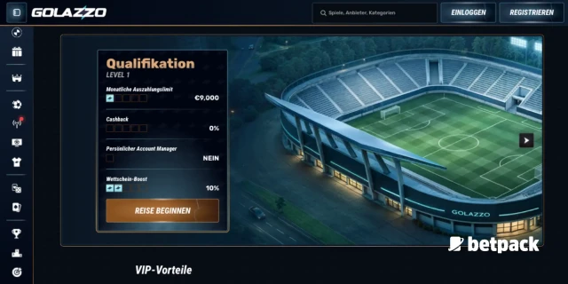 Golazzo Casino VIP Überblick