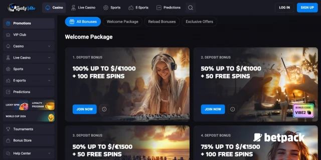 Luckyvibe Casino Bonus Overview
