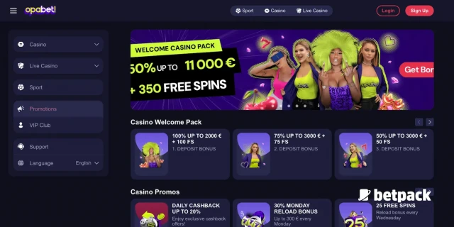 Opabet Casino Bonus Overview
