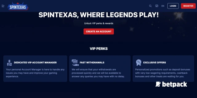 SpinTexas Casino VIP Club Overview