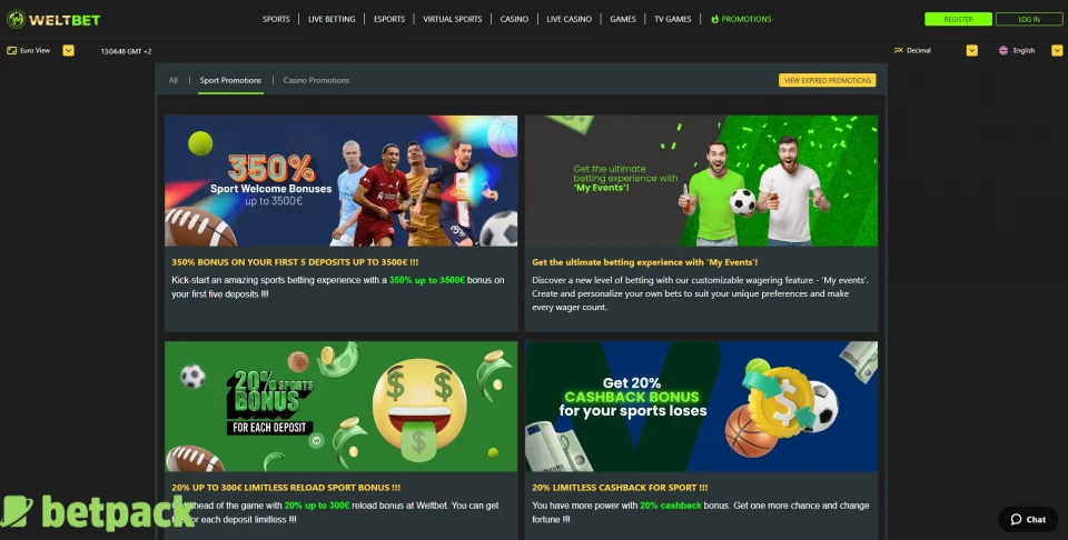 Weltbet Bonus Offers