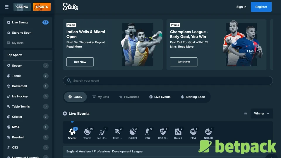 Stake.com Sports