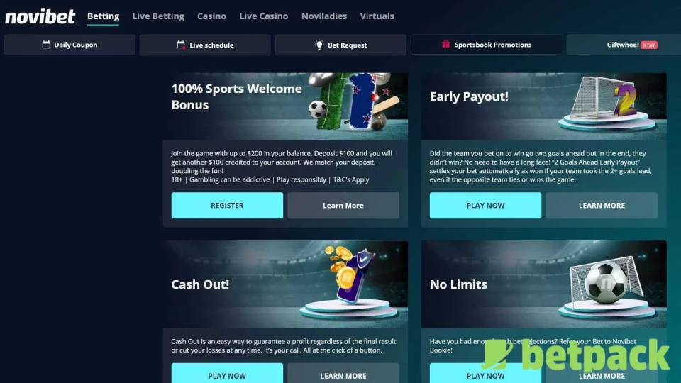 Novibet Bonus Offers