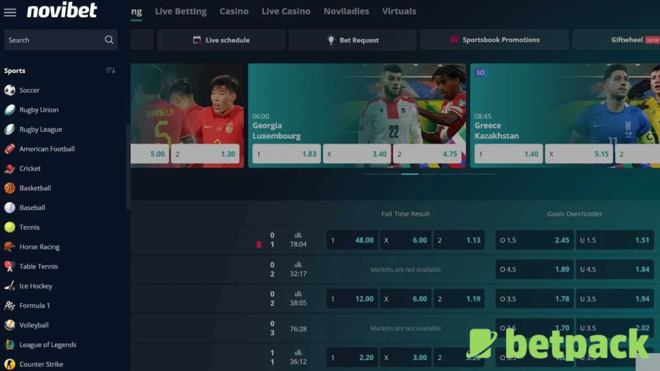 Novibet Sports