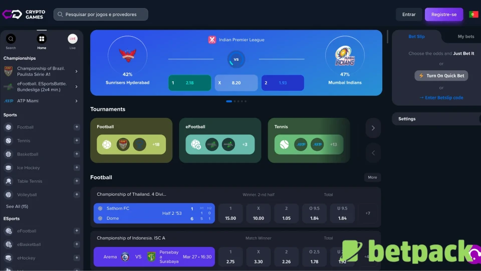 Esportes na Crypto-Games