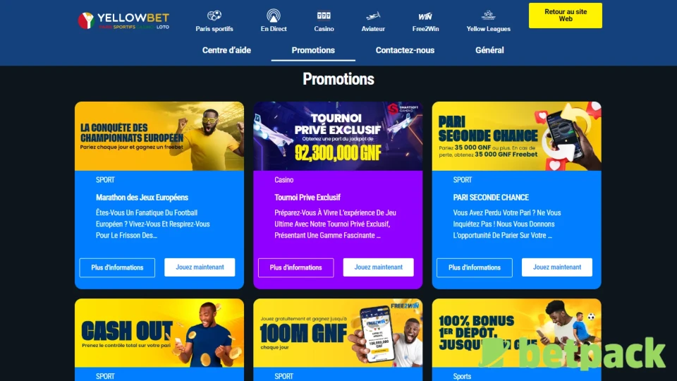 YellowBet Bonus Offers