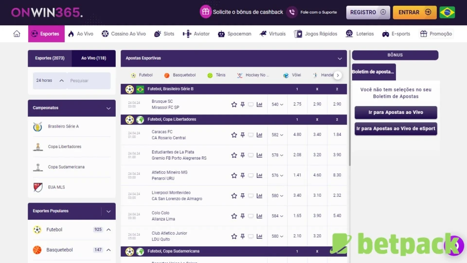 Esportes na Onwin365