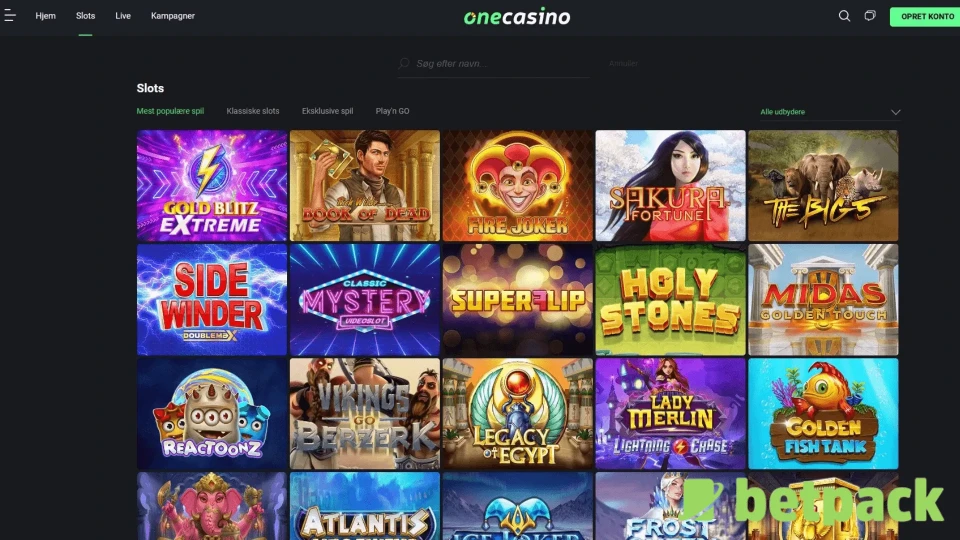 One Casino Spiludvalg