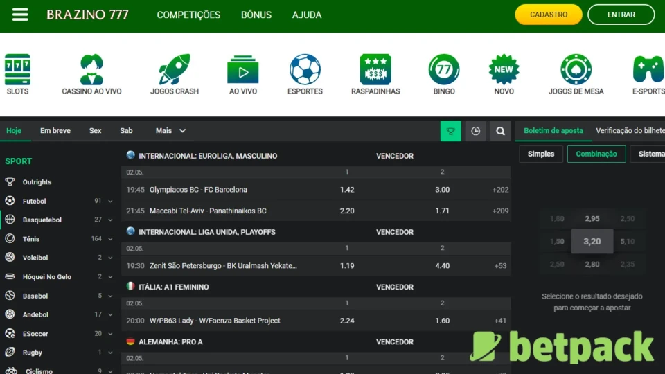 Ofertas de Bônus da Brazino777