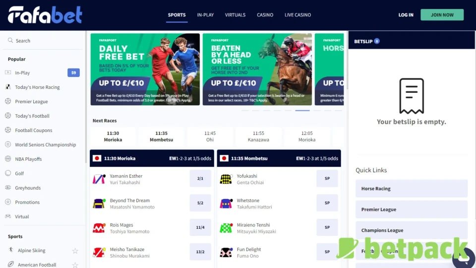 Fafabet Betting Markets