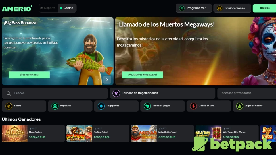 Ofertas de bonos de Amerio.bet