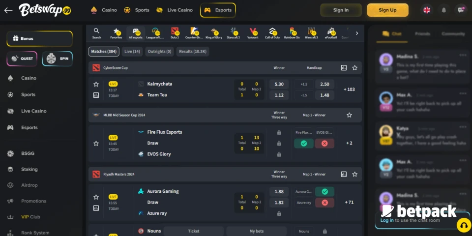 Betswap Esports