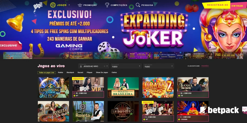 Design & UX da Booi Casino