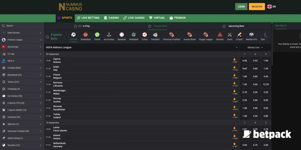 Nummus Casino Design & UX