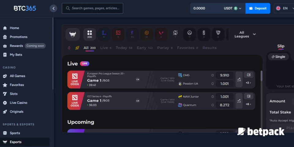 BTC365 Betting Markets