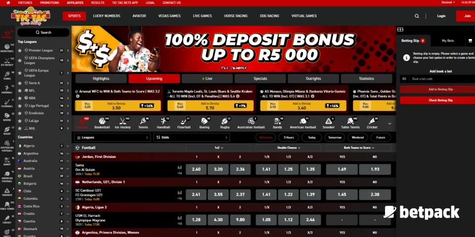 Tic Tac Bets Payment Methods