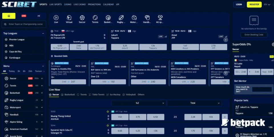 Scibet Payment Methods