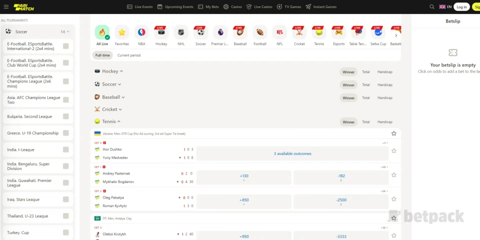 Parimatch CA Payment Methods