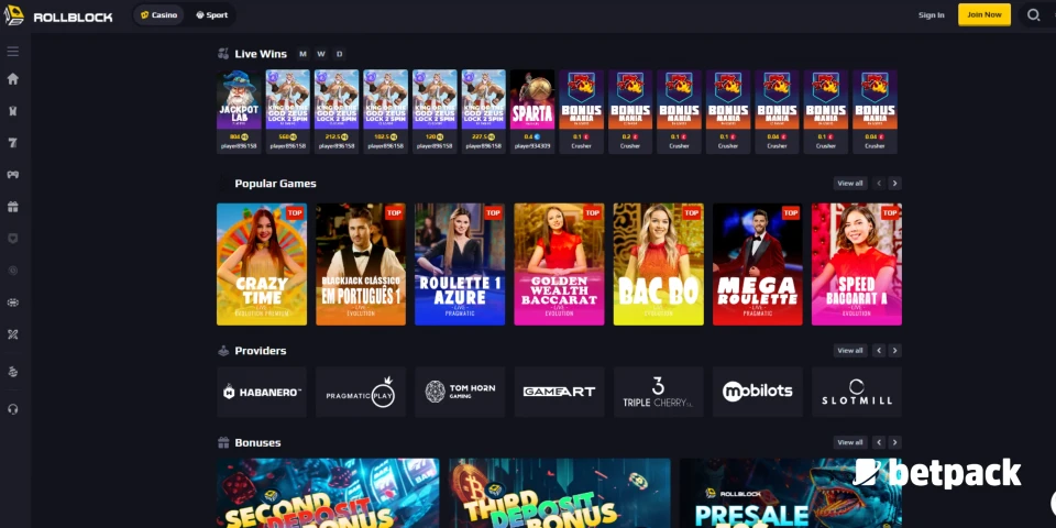 Rollblock Casino Payment Methods