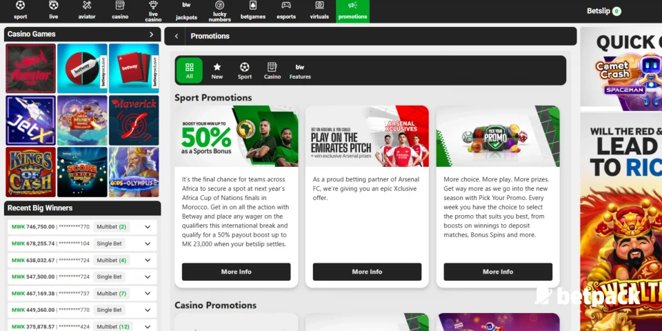 Betway MW Sports Betting Sports