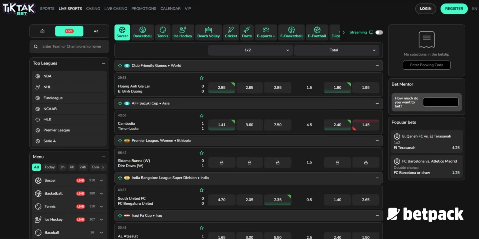 TikTak Bet Payment Methods