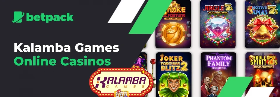 Colorful Kalamba Games titles with slot icon.