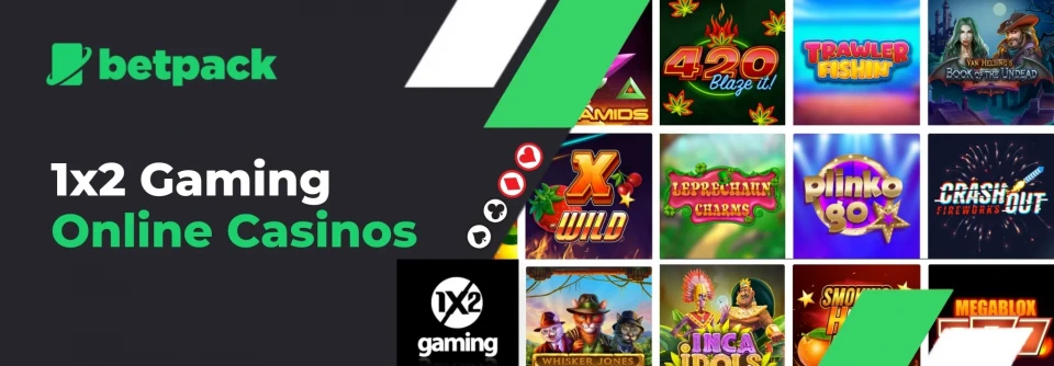 1X2 Gaming titles with card icons and logo