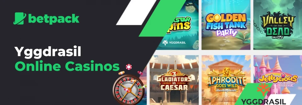 Yggdrasil games with roulette and casino chips.