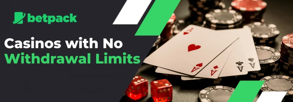 Playing cards, poker chips, and dice with the text 