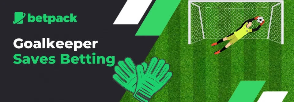 A soccer goalkeeper dives to make a save, with the text